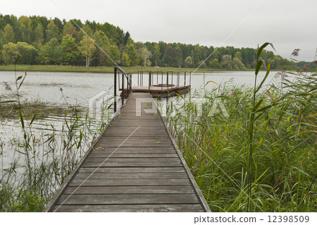 footbridge on the Istra water reservoir 12398509