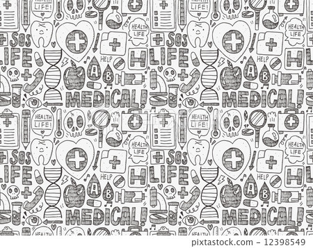 seamless doodle medical pattern seamless doodle medical pattern 12398549