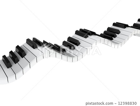 Piano keyboard wave Piano keyboard wave 12398830