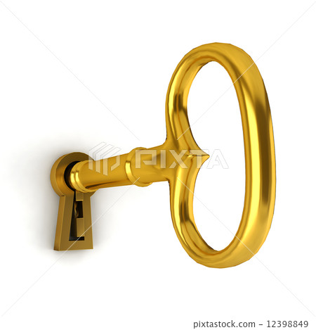 Key in a keyhole Key in a keyhole 12398849