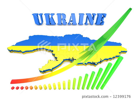 map illustration of Ukraine with flag map illustration of Ukraine with flag 12399176