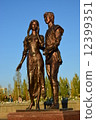 Sculpture featuring a young couple 12399351