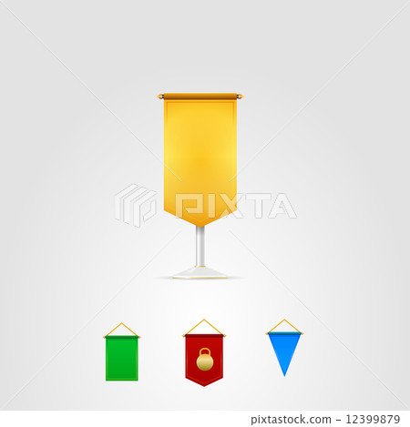 Vector illustration of colored pennants 12399879