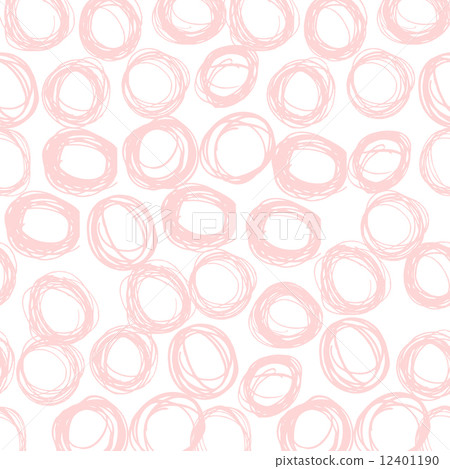 Seamless vector pattern made with hand drawn pink circles. Vector illustration. 12401190