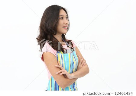 Asian women of apron appearance 12401484