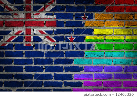 Dark brick wall - LGBT rights - New Zealand 12403320