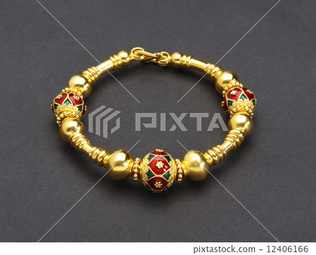 Enamel golden bracelet in Thai ancient style 12406166