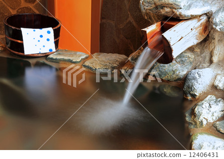 Hot spring bath, outdoor bath 12406431