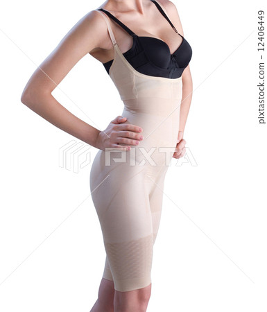 woman wears lingerie corset 12406449