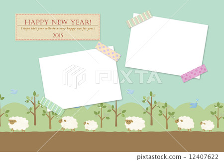 Sheep greeting card (with photo space) 12407622