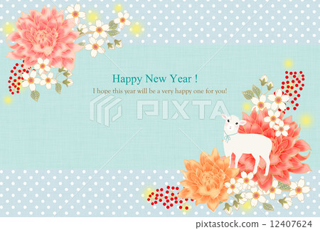 Flowers with sheep 12407624