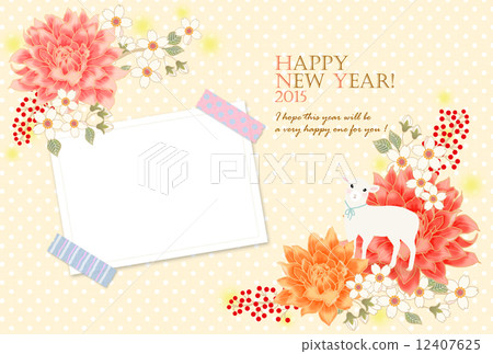 Sheep greeting card (with photo space) Sheep greeting card (with photo space) 12407625