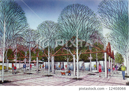 A town or which sketch, neighborhood park 12408066