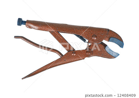 Brown stainless steel jaw locking pliers Brown stainless steel jaw locking pliers 12408409