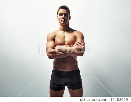 Portrait of a young sexy muscular man Portrait of a young sexy muscular man 12408639