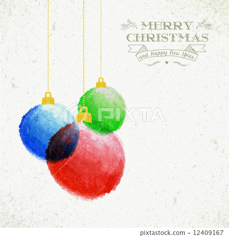 Christmas oil pastel baubles hand drawn illustration Christmas oil pastel baubles hand drawn illustration 12409167