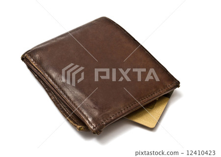 Brown wallet with credit card 12410423