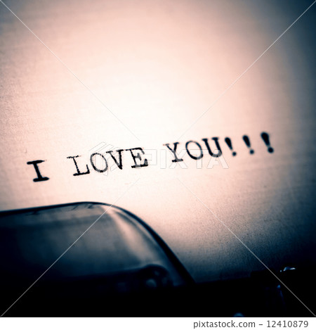 "I love you" message typed by vintage typewriter "I love you" message typed by vintage typewriter 12410879