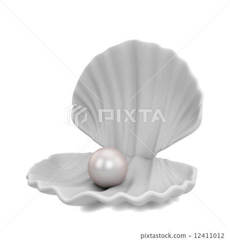 Pearl inside seashell 12411012