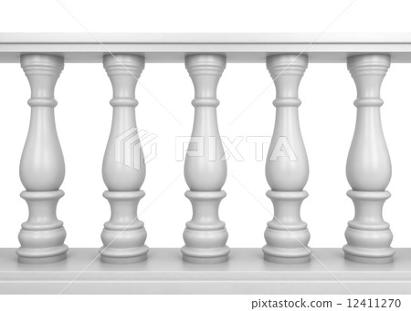 White balustrade White balustrade 12411270