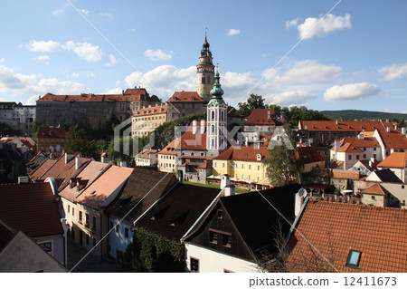 The skyline of Cesky Kromlov The skyline of Cesky Kromlov 12411673