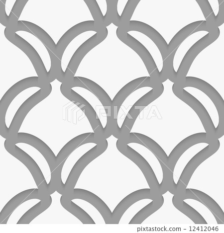 White shield shapes on gray pattern 12412046