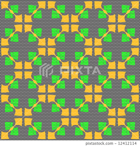 Dot textured pattern with orange and bright green 12412114