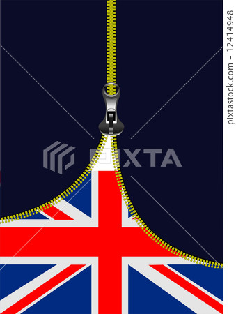 Zipper open UK flag with place for text. Vector illustration Zipper open UK flag with place for text. Vector illustration 12414948