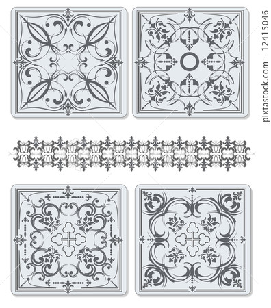 Decorative finishing ceramic tiles. 12415046