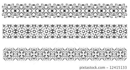 Collection of Ornamental Rule Lines in Different Design styles Collection of Ornamental Rule Lines in Different Design styles 12415133