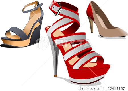 Fashion woman shoes. Vector illustration 12415167