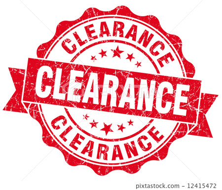 Clearance red vintage seal isolated on white 12415472