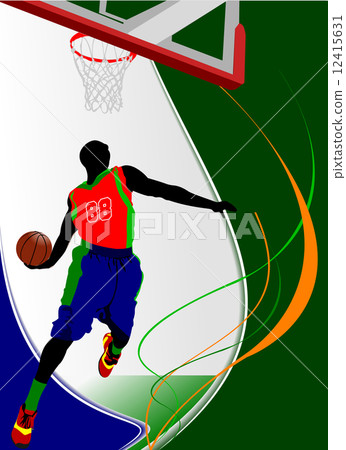 Basketball players. Vector illustration Basketball players. Vector illustration 12415631