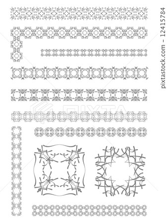 Collection of Ornamental Rule Lines and frames in Different Desi Collection of Ornamental Rule Lines and frames in Different Desi 12415784