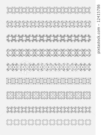 Collection of Ornamental Rule Lines in Different Design styles. 12415786