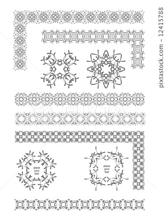 Collection of Ornamental Rule Lines in Different Design styles. Collection of Ornamental Rule Lines in Different Design styles. 12415788