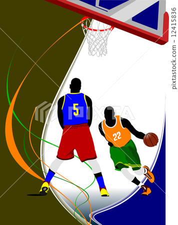Basketball players. Vector illustration Basketball players. Vector illustration 12415836