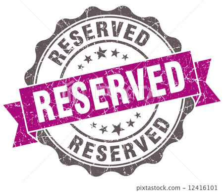 Reserved violet grunge retro style isolated seal 12416101