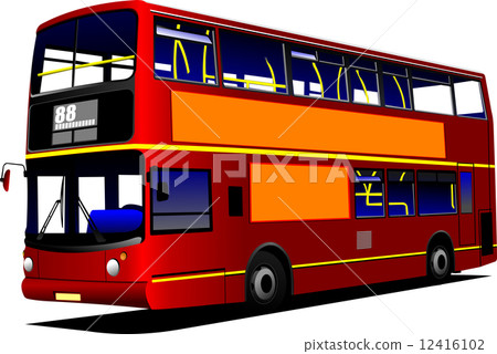 Red city bus . Coach. Vector illustration 12416102