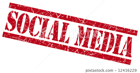 social media red square grunge textured isolated stamp social media red square grunge textured isolated stamp 12416229
