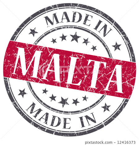 made in MALTA red grunge stamp isolated on white background made in MALTA red grunge stamp isolated on white background 12416373