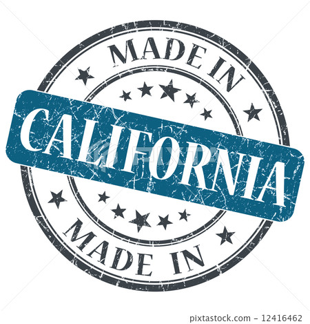 made in California blue round grunge isolated stamp made in California blue round grunge isolated stamp 12416462