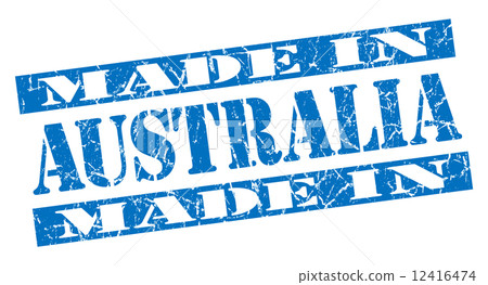 made in Australia grunge blue stamp made in Australia grunge blue stamp 12416474