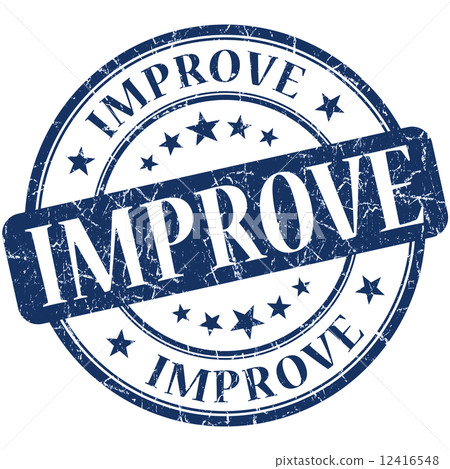 Improve blue round grungy vintage rubber stamp Improve blue round grungy vintage rubber stamp 12416548