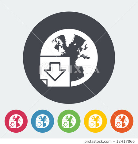 Download single flat icon. Download single flat icon. 12417866