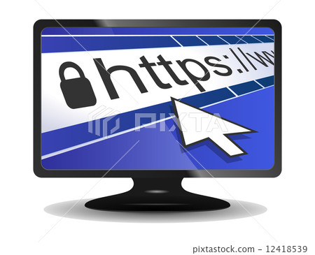 Computer Screen With Address Bar of Web Browser 12418539