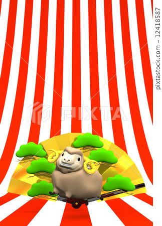 Happy New Year 2015, sheep, shepherd 12418587