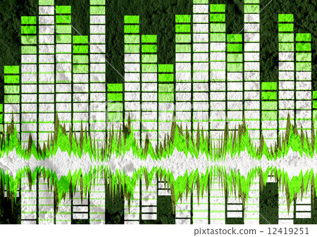 Sound Equalizer  on Cement wall texture background design 12419251