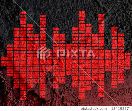 Sound Equalizer on Cement wall texture background design Sound Equalizer on Cement wall texture background design 12419257