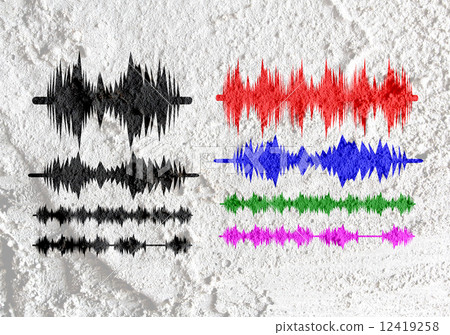 Sound Equalizer on Cement wall texture background design Sound Equalizer on Cement wall texture background design 12419258